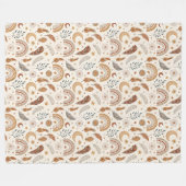 Elegant Boho Rainbow Throw Warm Artistic Touch Fleecedecke (Vorderseite (Horizontal))