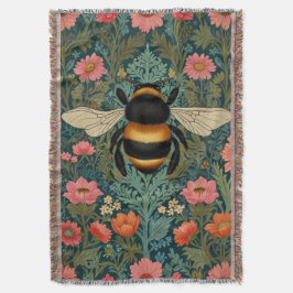 Elegant boho retro bumblebee spring florals decke