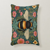 Elegant boho retro bumblebee spring florals dekokissen (Vorderseite(Vertikal))