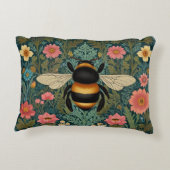Elegant boho retro bumblebee spring florals dekokissen (Rückseite)