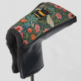 Elegant boho retro bumblebee spring florals golf headcover