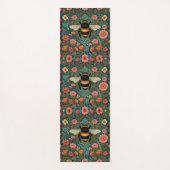 Elegant boho retro bumblebee spring florals yogamatte (Vorderseite)