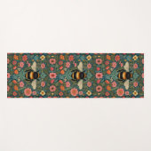 Elegant boho retro bumblebee spring florals  yogamatte (Vorderseite (Horizontal))