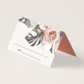 ELEGANT BOHO RUST MONSTRERA PEONY FLORAL WEDD (Vorderseite)