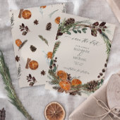 Elegant Boho Rustic Citrus Orange Save the Date Einladung