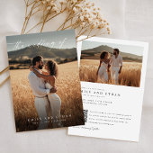 Elegant Boho Rustic QR Code Foto Hochzeit Einladung