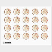 Elegant Boho Rustic Wedding Stickers Thank You (Blatt)