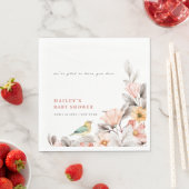 Elegant Boho Rustic Wildblume Baby Shower Serviette (Beispiel)