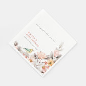 Elegant Boho Rustic Wildblume Baby Shower Serviette (Ecke)