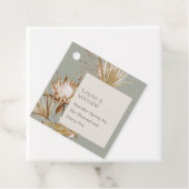 Elegant Boho Saga Green Protea getrocknet Palm Flo Geschenkanhänger (Beispiel)