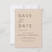 Elegant Boho Save the Date Minimalistisch Script (Vorderseite)