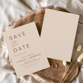 Elegant Boho Save the Date Minimalistisch Script