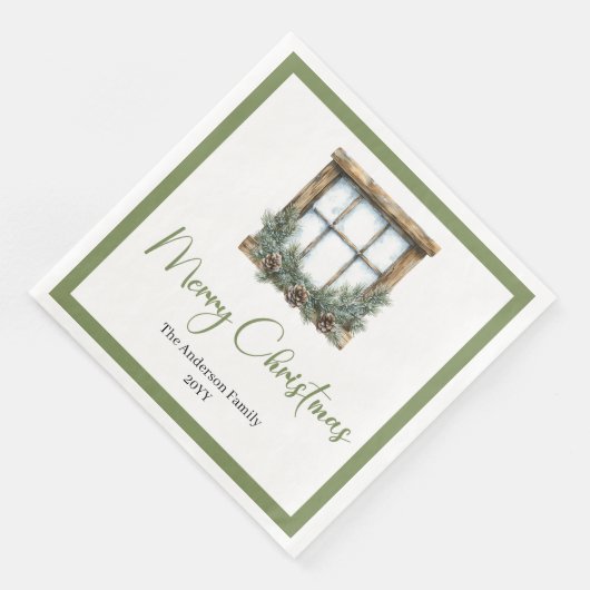 Elegant Boho Scandinavian Christmas Napkins Serviette (Ecke)