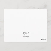 Elegant Boho Script Wedding Event Response UAWG Postkarte (Rückseite)