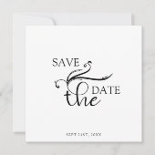 Elegant Boho Script Wedding Foto Save the Date (Vorderseite)