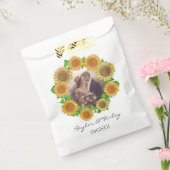 Elegant Boho Sonnenblume Rustikale Personalisierte Geschenktütchen (Versiegelt)
