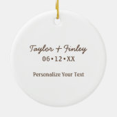 Elegant Boho Sonnenblume Rustikale Personalisierte Keramik Ornament (Hinten)