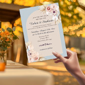 Elegant Boho Spring Peony Christlich Wedding Einladung