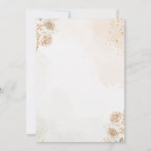 Elegant Boho Style with Beige & Yellow Flowers Einladung (Rückseite)