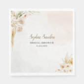 Elegant Boho Style with Beige & Yellow Flowers Serviette (Vorderseite)