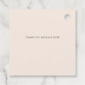 Elegant Boho Summer Elfenbeinblüte Hochzeit Geschenkanhänger (Rückseite)