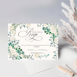 Elegant Boho Summer Elfenbeinblüte Hochzeit RSVP Karte
