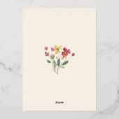 Elegant Boho Summer Wildblume Save the Date Folieneinladung (Rückseite)