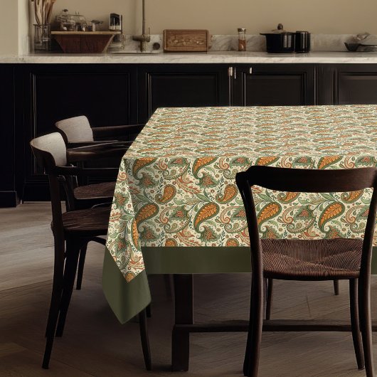 Elegant Boho Tablecloth mit Paisley Swirl Design Tischdecke