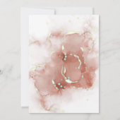 Elegant Boho Terracotta Agate Gold Baby Shower Einladung (Rückseite)