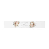 Elegant Boho Terracotta Floral Wedding Einladungsbanderole (Flach)
