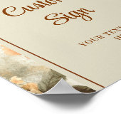 Elegant Boho Terracotta Ivory Sage Floral Custom Poster (Ecke)