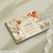 Elegant Boho Terracotta Ivory Sage Floral Wedding Gästebuch
