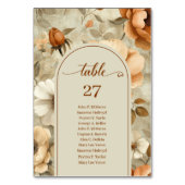 Elegant Boho Terracotta Ivory Sage Floral Wedding Tischnummer (Vorderseite)