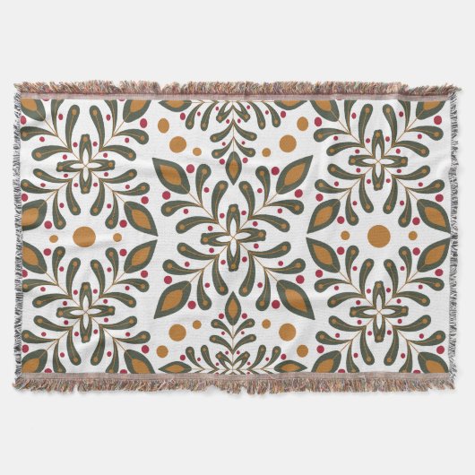 Elegant Boho Throw Blanket Decke (Vorderseite)