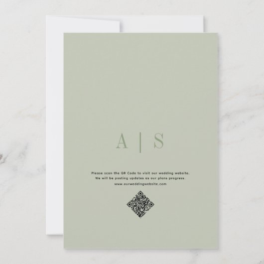 Elegant Boho Tropical Dried Blume Arch QR Code Save The Date (Rückseite)