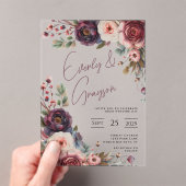 Elegant Boho Viktorianisch Rose Bouquet Acryleinladungen (Insitu (Handheld))