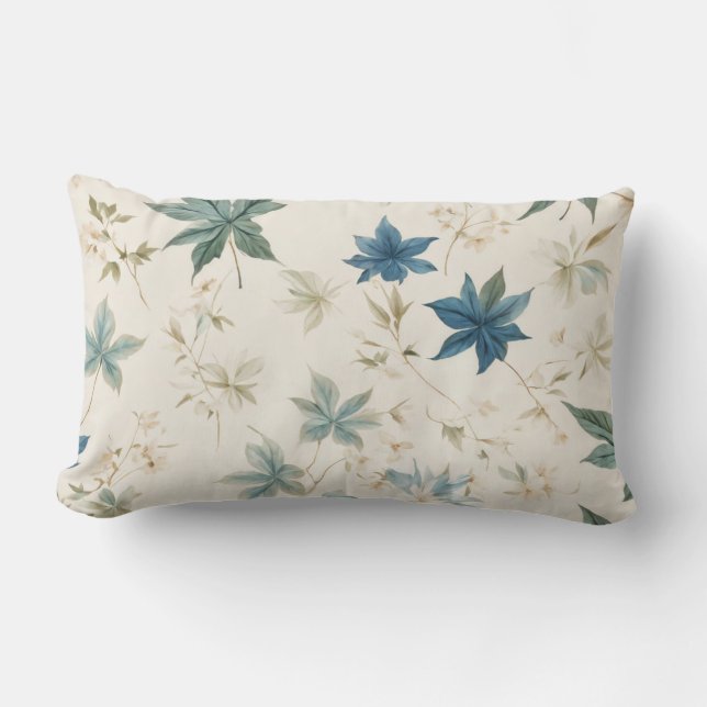 Elegant Boho Vintag Maple Blätter Blumenmuster Lendenkissen (Vorderseite)