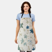 Elegant Boho Vintag Maple Blätter Blumenmuster Schürze (Getragen)