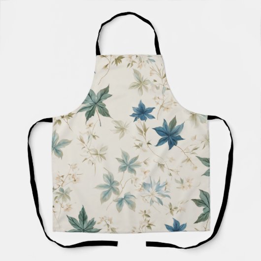 Elegant Boho Vintag Maple Blätter Blumenmuster Schürze (Vorderseite)