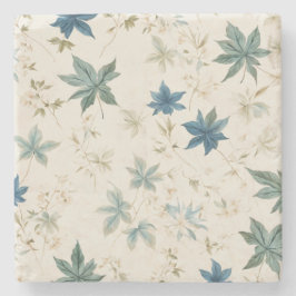 Elegant Boho Vintag Maple Blätter Blumenmuster Steinuntersetzer