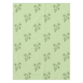 Elegant Boho Vintage Green Floral Pattern Spring  Tischdecke