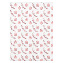 Elegant Boho Vintage Pink Floral Pattern Spring  Tischdecke