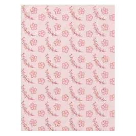 Elegant Boho Vintage Pink Floral Pattern Spring  Tischdecke