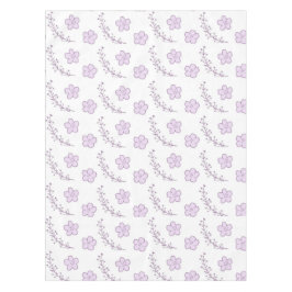 Elegant Boho Vintage Purple Floral Pattern Spring  Tischdecke