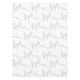 Elegant Boho Vintage Purple Floral Pattern Spring  Tischdecke