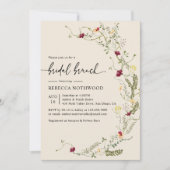 Elegant Boho Wassercolor Wildblumen Bridal Brunch Einladung (Vorderseite)