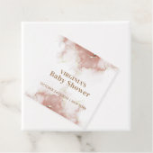 Elegant Boho Watercolor Agate Gold Baby Shower Geschenkanhänger (Beispiel)