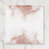 Elegant Boho Watercolor Agate Gold Baby Shower Geschenkanhänger (Rückseite)