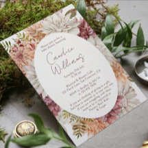 Elegant Boho Watercolor Floral Couples Baby Shower