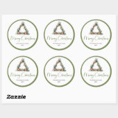 Elegant Boho Watercolor Holiday Gift Wrap Sticker (Blatt)